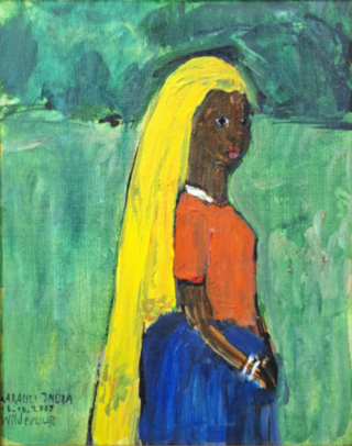 Acryl schilderij, Maya Wildevuur, 2005
